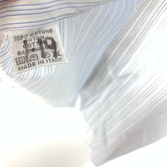 IKE BEHAR Men's Sz 18 34/35 Relaxed Button Down Shirt Long Sleeves Light Blue - Picture 6 of 7